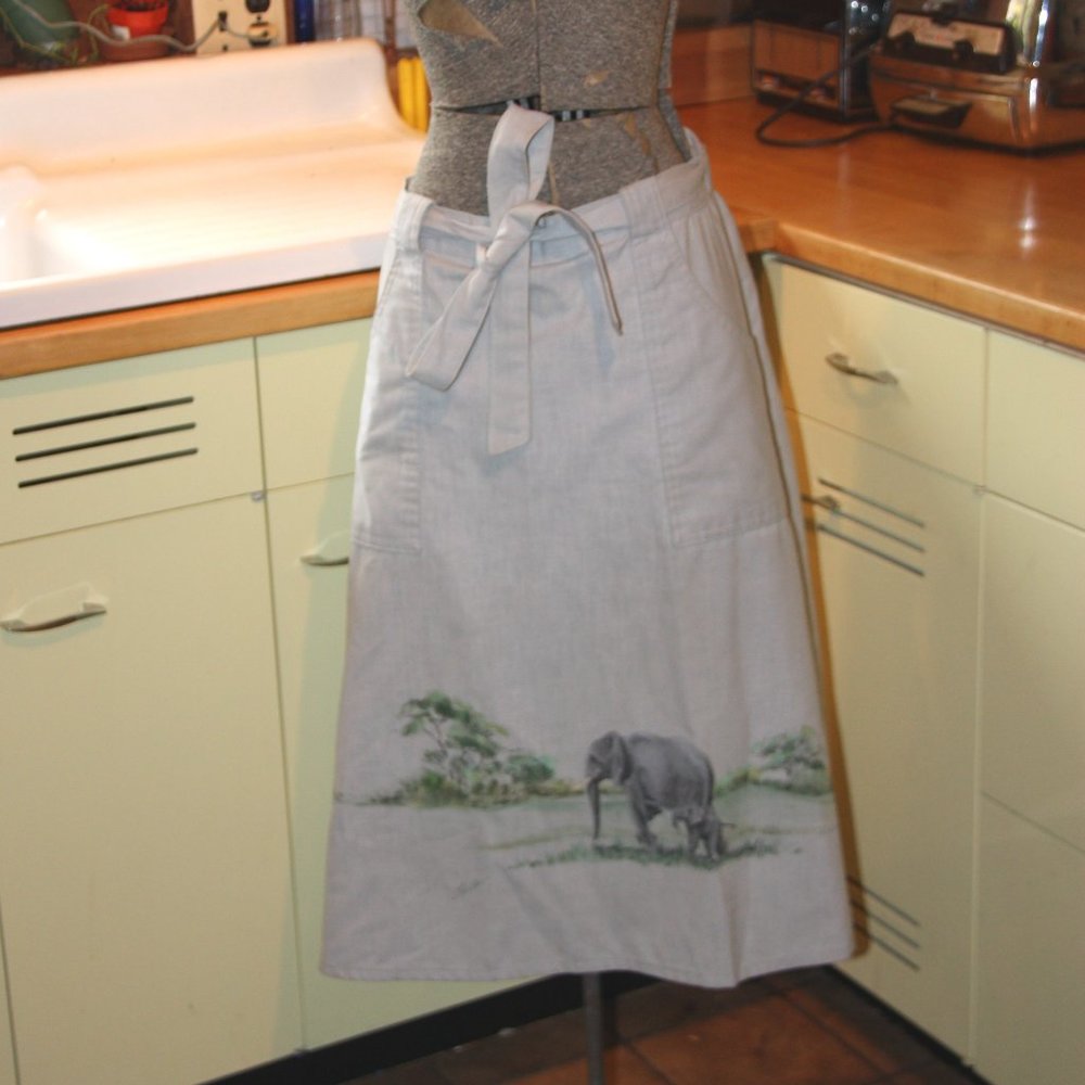 Hand Painted Wrap A Round Skirt Elephant Prototype